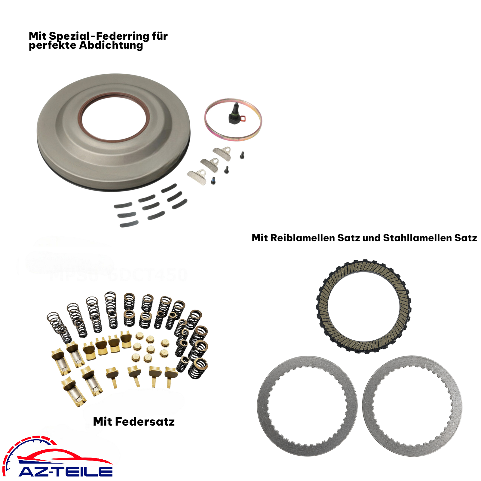 MPS6 6DCT450 Kupplung Reiblamellen Stahllamellen Deckel Federsatz Ford Volvo