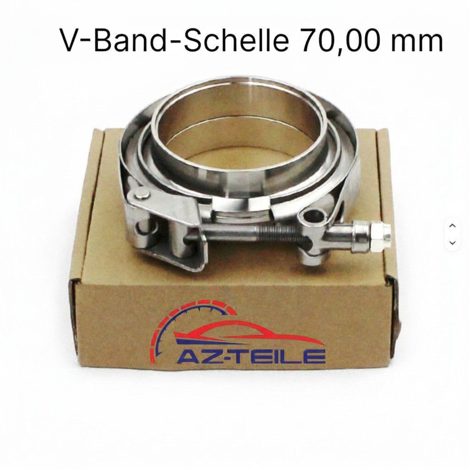 V-Band Schelle 70,00mm 2,75 Zoll Edelstahl mit Schnellverschluss Set