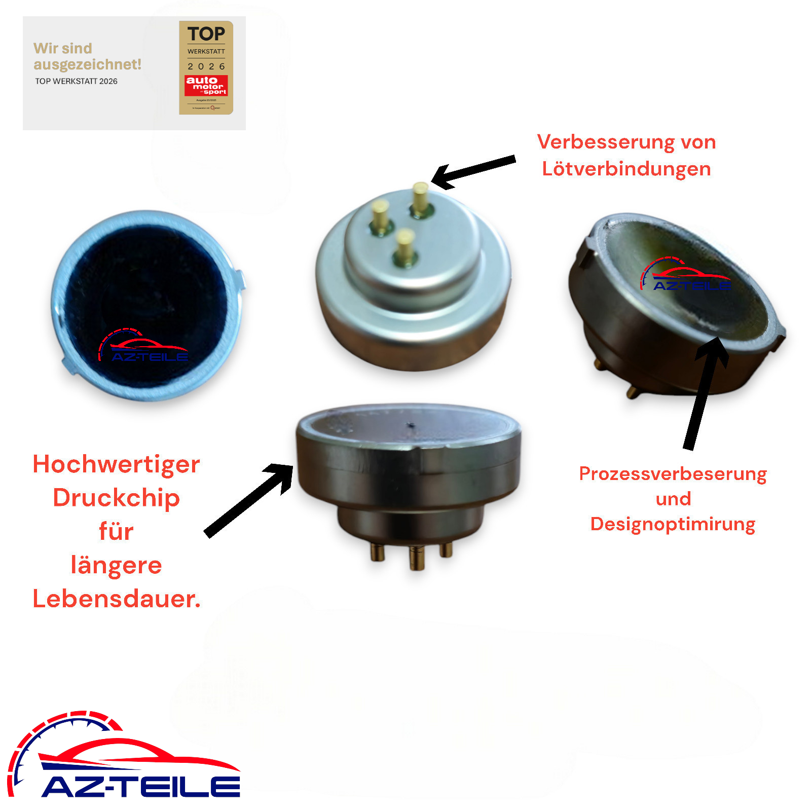 AZ-Teile® Drucksensor / Kupplungspositionssensor DSG 7-Gang DQ380, DQ381, DQ500 passend für VW Audi Seat Skoda