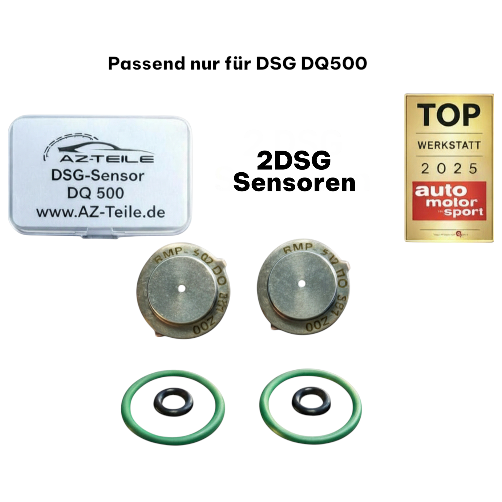 AZ-Teile® Drucksensor / Kupplungspositionssensor (2er Set) DSG 7-Gang DQ500 (0BH, 0BT) passend für VW Audi Seat Skoda