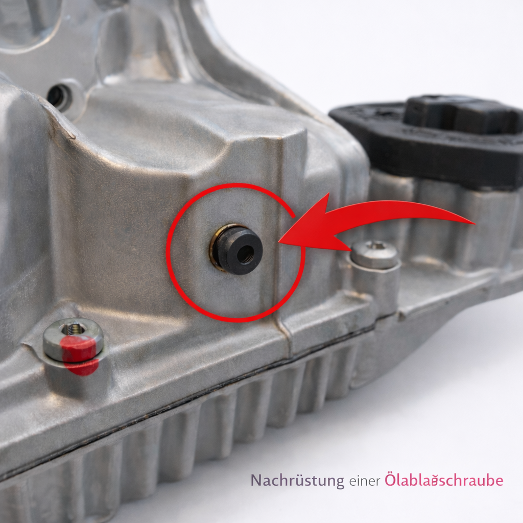 Nachrüstung einer Ölablaßschraube bei BMW Verteilergetrieben