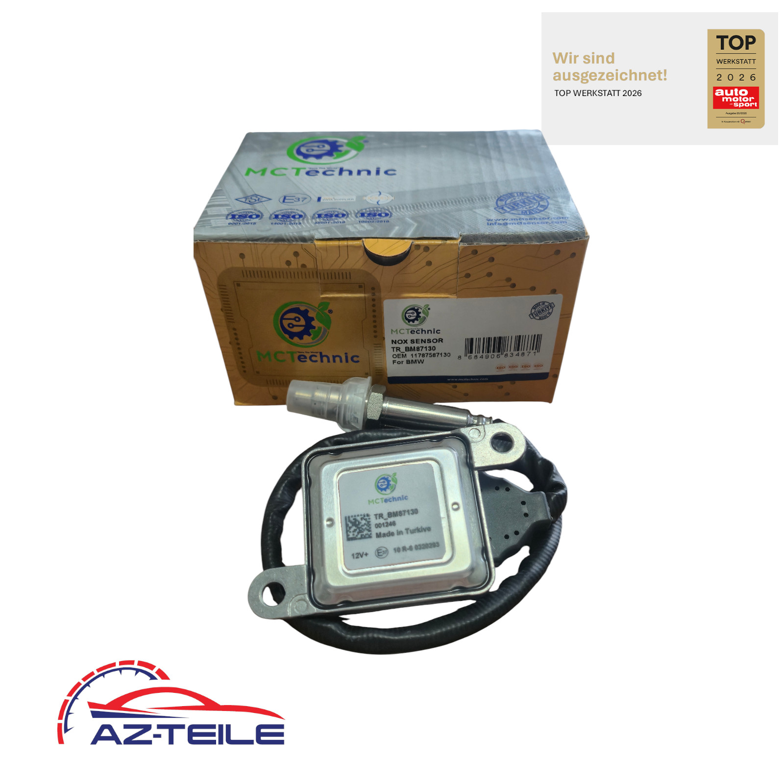 NOx Sensor 11787587129 für BMW 3er E90 E91 E92 E93 und 5er E60 E61 N53 Stickoxidsensor