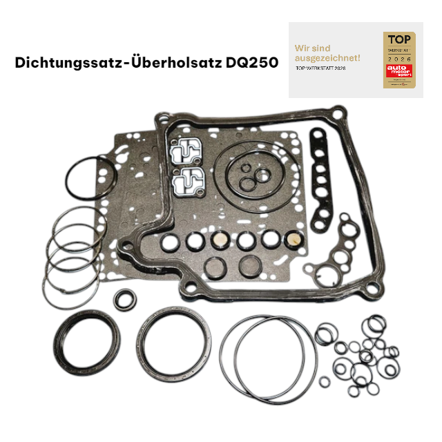 AZ-Teile® Dichtungssatz / Überholsatz Mechatronik + Getriebe DSG 6-Gang DQ250 / 02E passend für VW Audi Seat Skoda