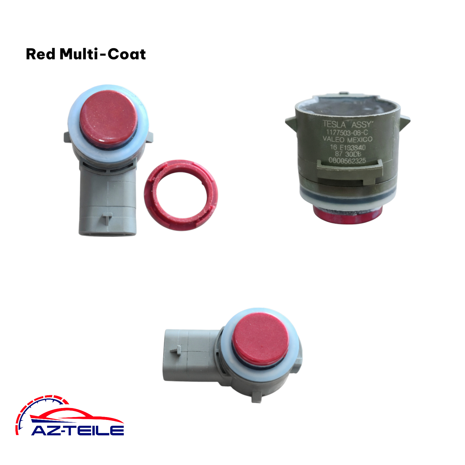 AZ-Teile® PDC Parksensor passend für Tesla Model 3 1127503-08-C Red Multi-Coat hinten