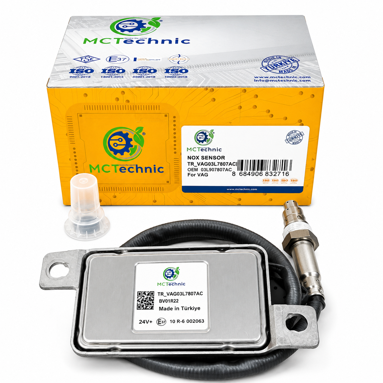 NOx Sensor 03L907807AC für VW Audi Seat Skoda AdBlue SCR Stickoxidsensor